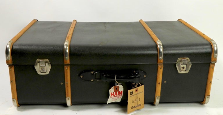 Wood Strapped Suitcase Attributed to Drew and Sons at 1stDibs | drew  suitcase, alvar aalto plywood suitcase
