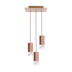 Wood Trio Chandelier by Formaminima