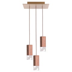 Wood Trio Chandelier by Formaminima