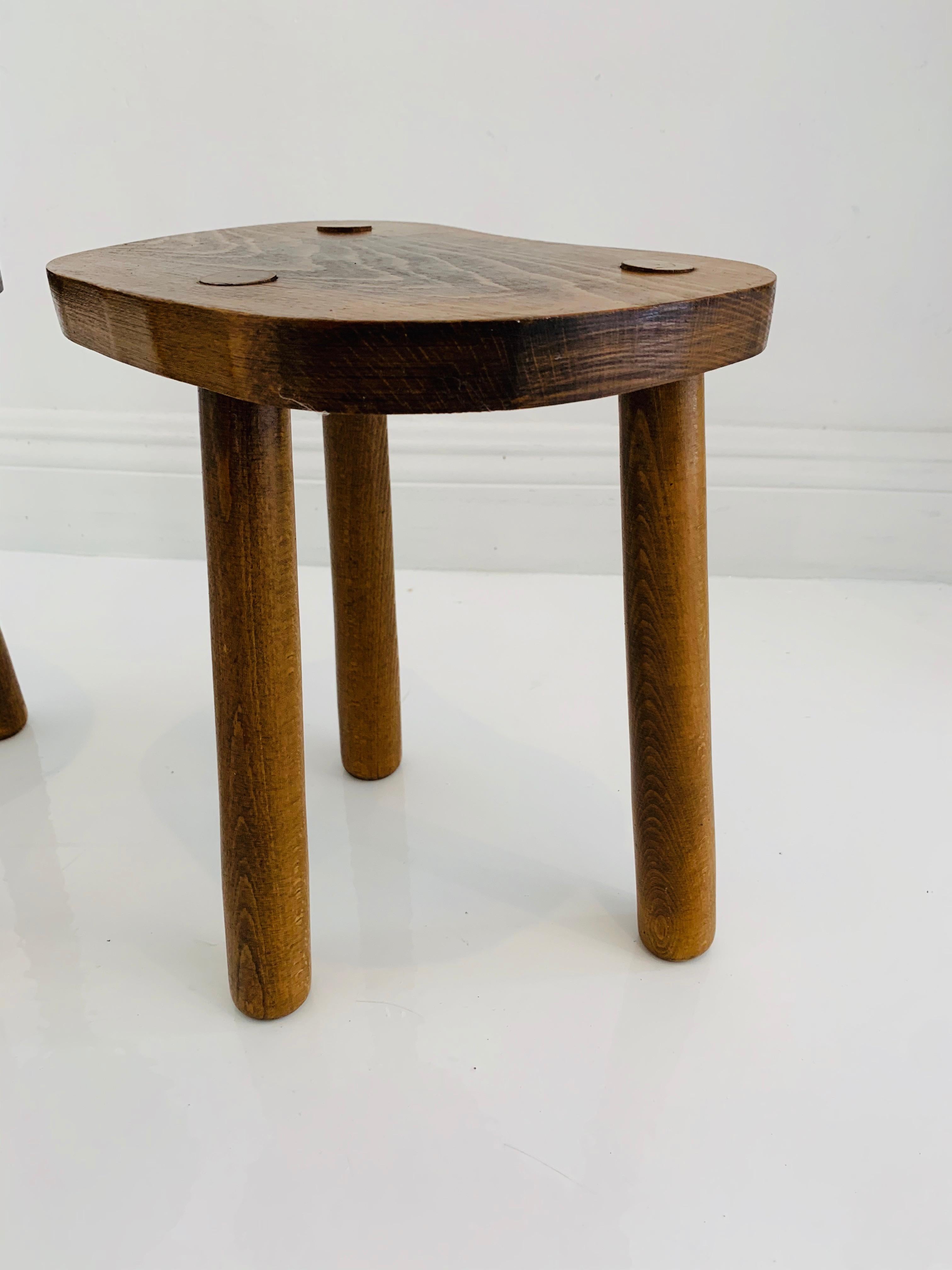 wood milking stools