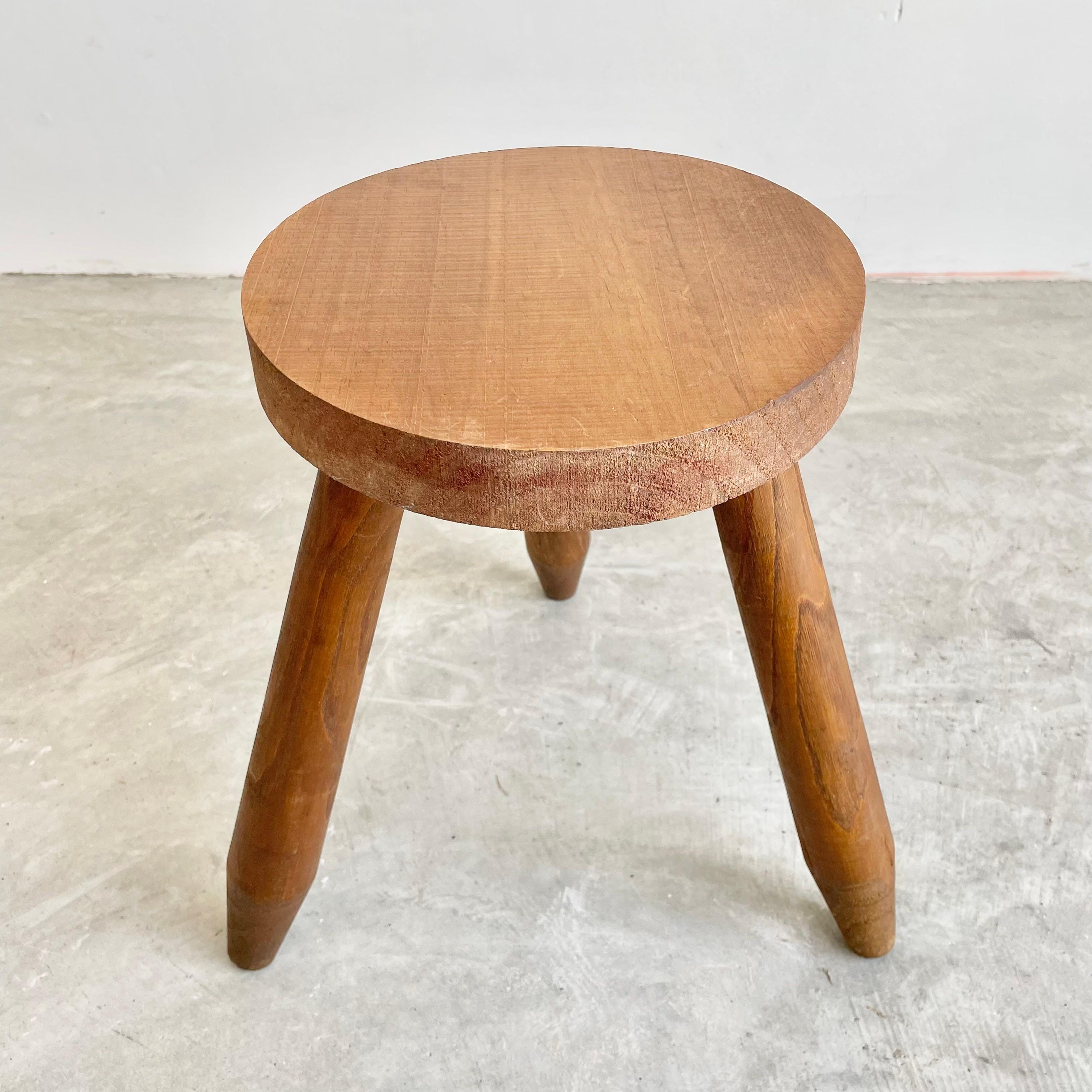 Mid-20th Century Wood Tripod Stool, 1960s France For Sale