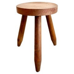 Vintage Wood Tripod Stool, 1960s France