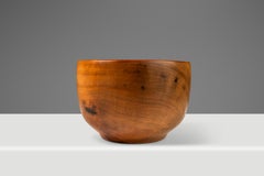 Wood-Turned Serving Bowl in Solid Myrtlewood, Oregon, USA, c. 1980's