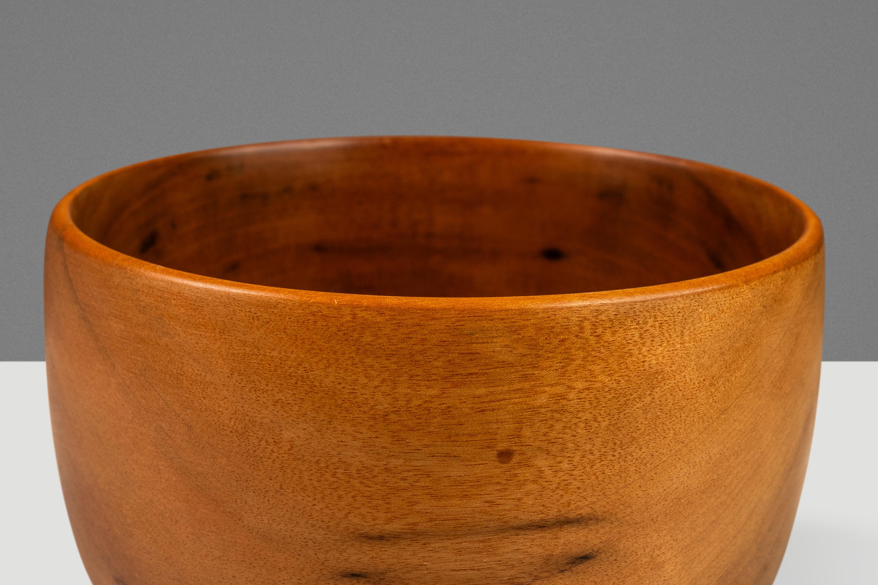 Servierschale aus massivem Myrtlewood mit Holz gedrechselt, Oregon, USA, ca. 1980er Jahre im Angebot 2