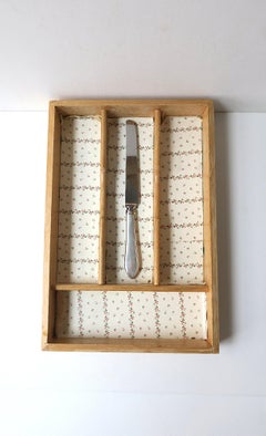 Oak Wood Utensil Flatware Holder German