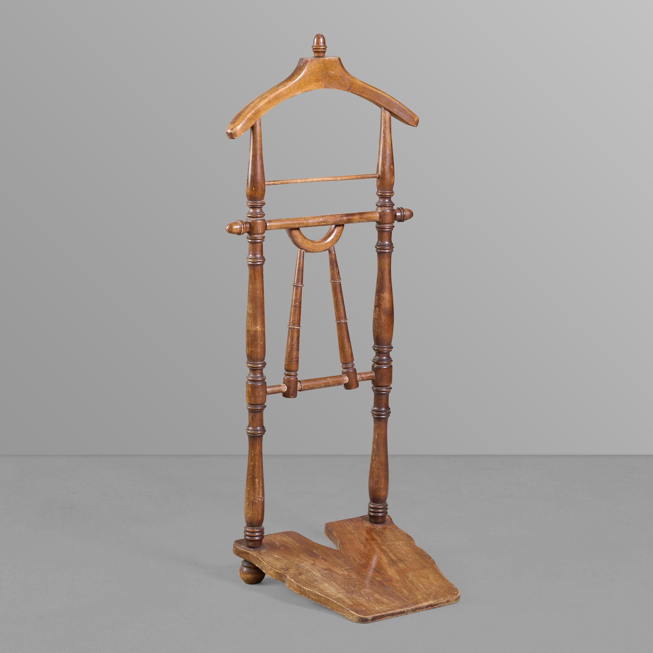 wooden valet stand