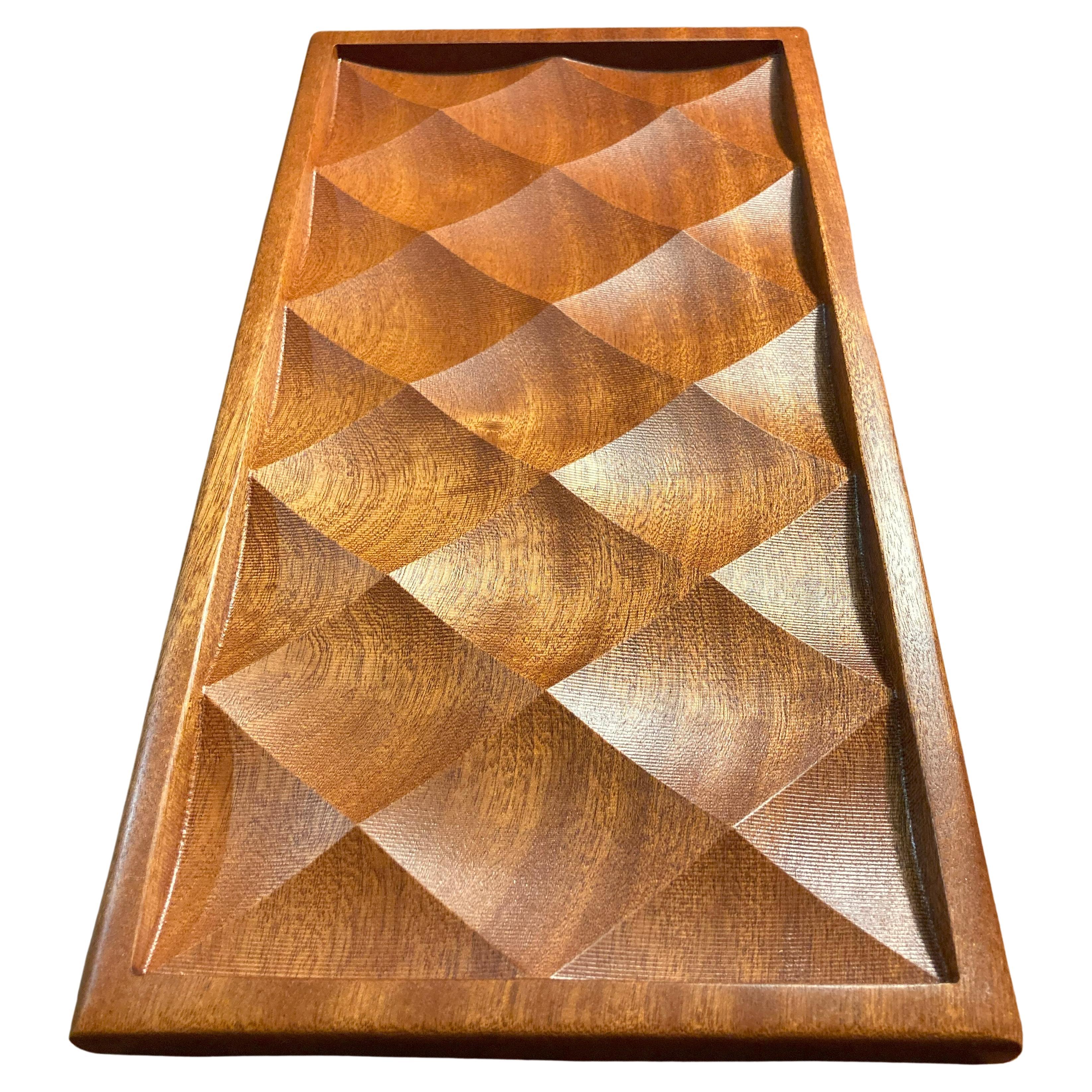 Wood valet tray vanity tray catchall tray home office dresser kitchen in stock For Sale