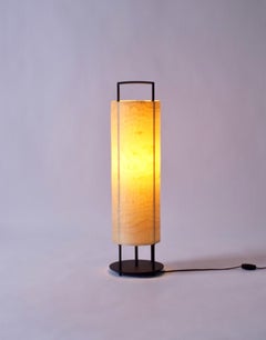 Maple Wood Veneer Lantern #3 with Blackened Metal Frame