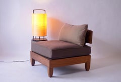 Maple Wood Veneer Lantern #5 with Blackened Metal Frame