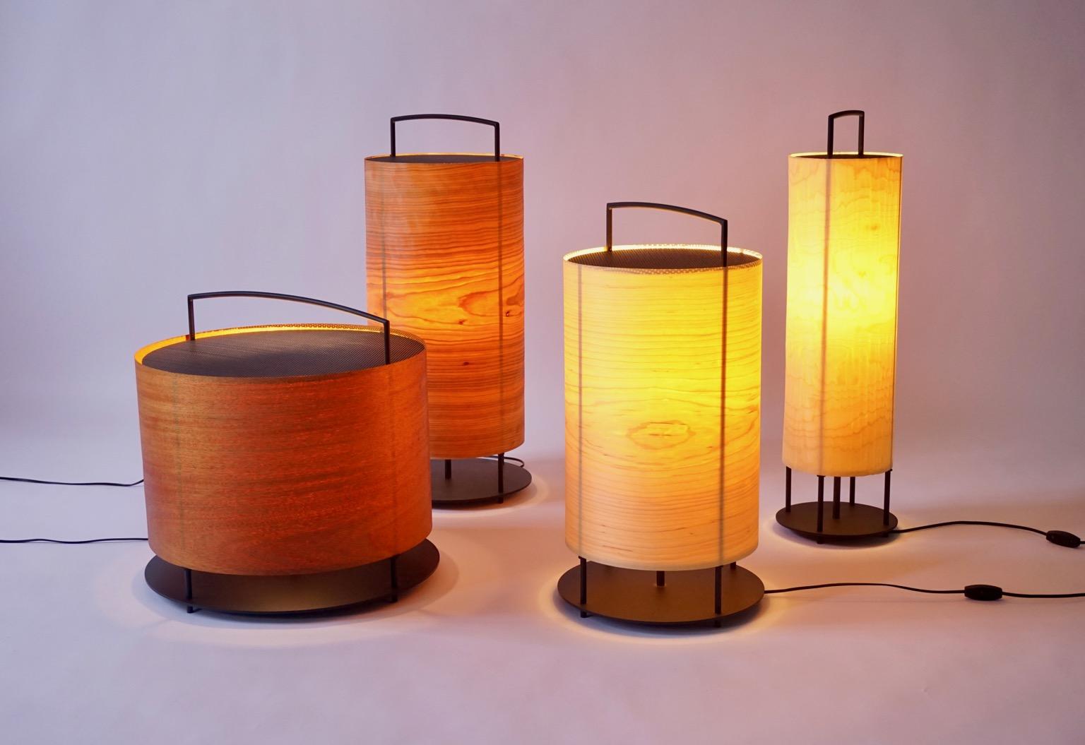 Farol #6 de chapa de madera de cerezo con marco de metal ennegrecido en Nuevo estado para la venta en Bangall, NY