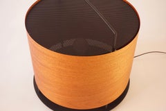 Mahogany Wood Veneer Lantern #7 with Blackened Metal Frame