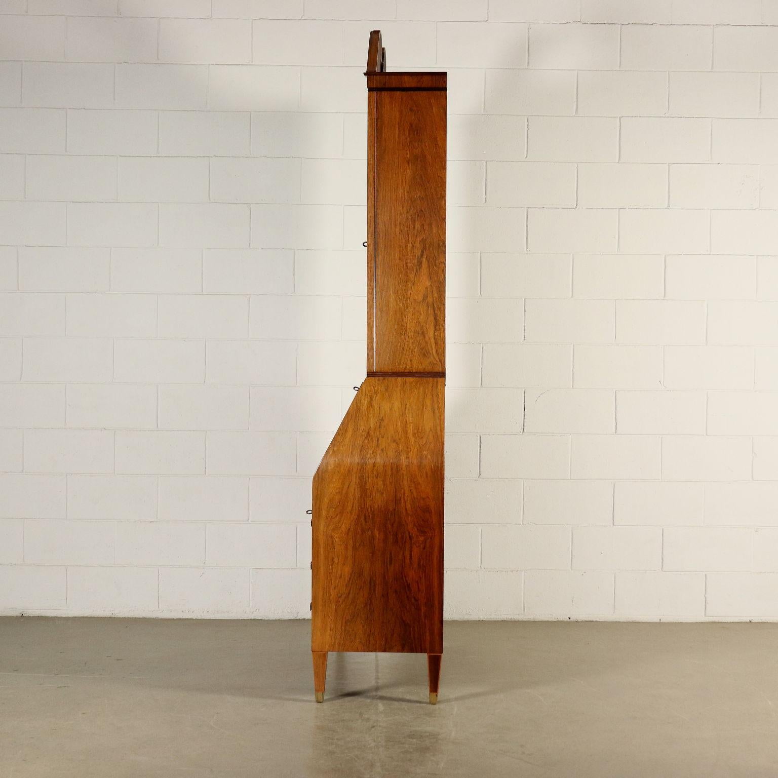 Wood Veneered Trumeau Cabinet Attributable to Paolo Buffa, 1950s 4