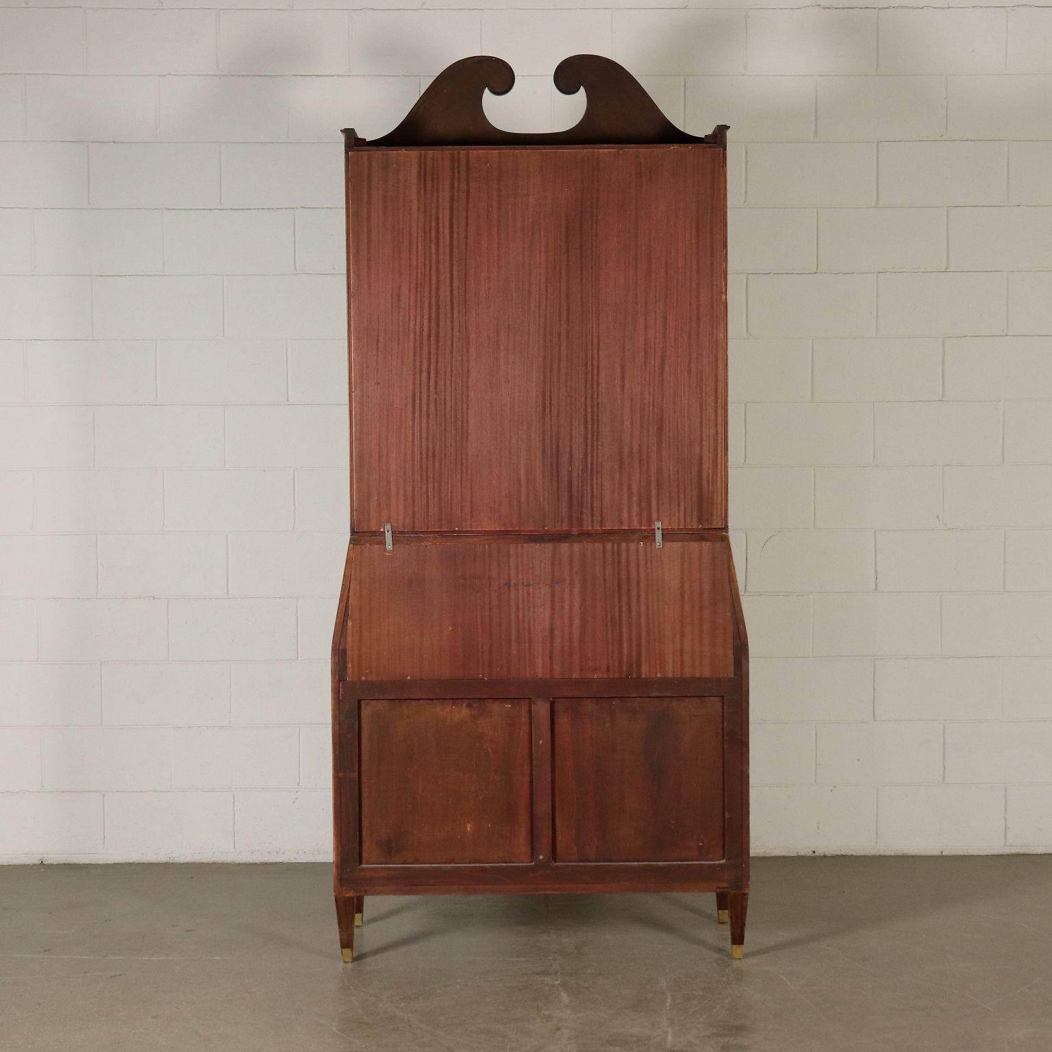 Wood Veneered Trumeau Cabinet Attributable to Paolo Buffa, 1950s 5