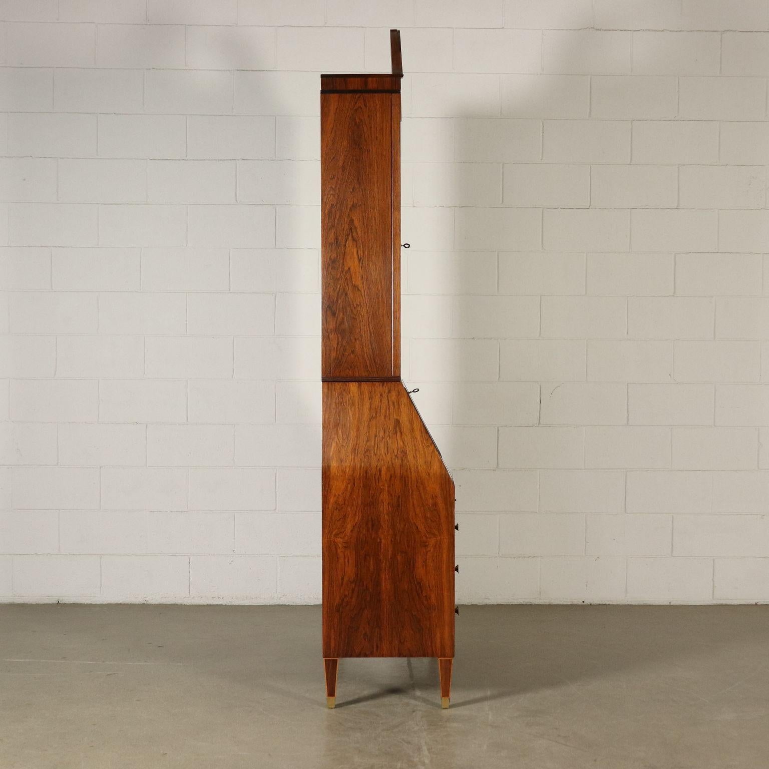 Wood Veneered Trumeau Cabinet Attributable to Paolo Buffa, 1950s 6