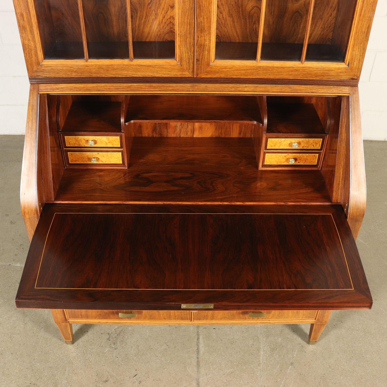 Wood Veneered Trumeau Cabinet Attributable to Paolo Buffa, 1950s 1