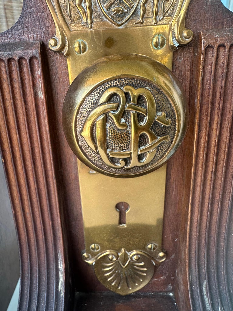 Custom Made Book Ends with Brass Doorknobs of NYC Official Seal Dated