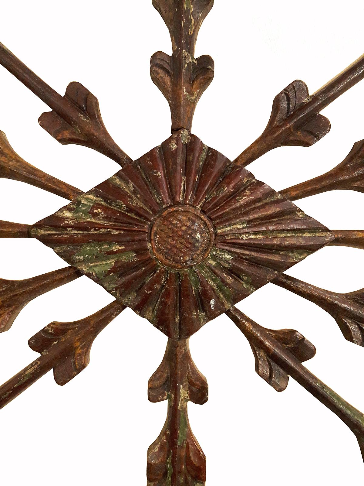 Wood Wall Panel from Indonesia, Early 20th Century In Distressed Condition In New York, NY