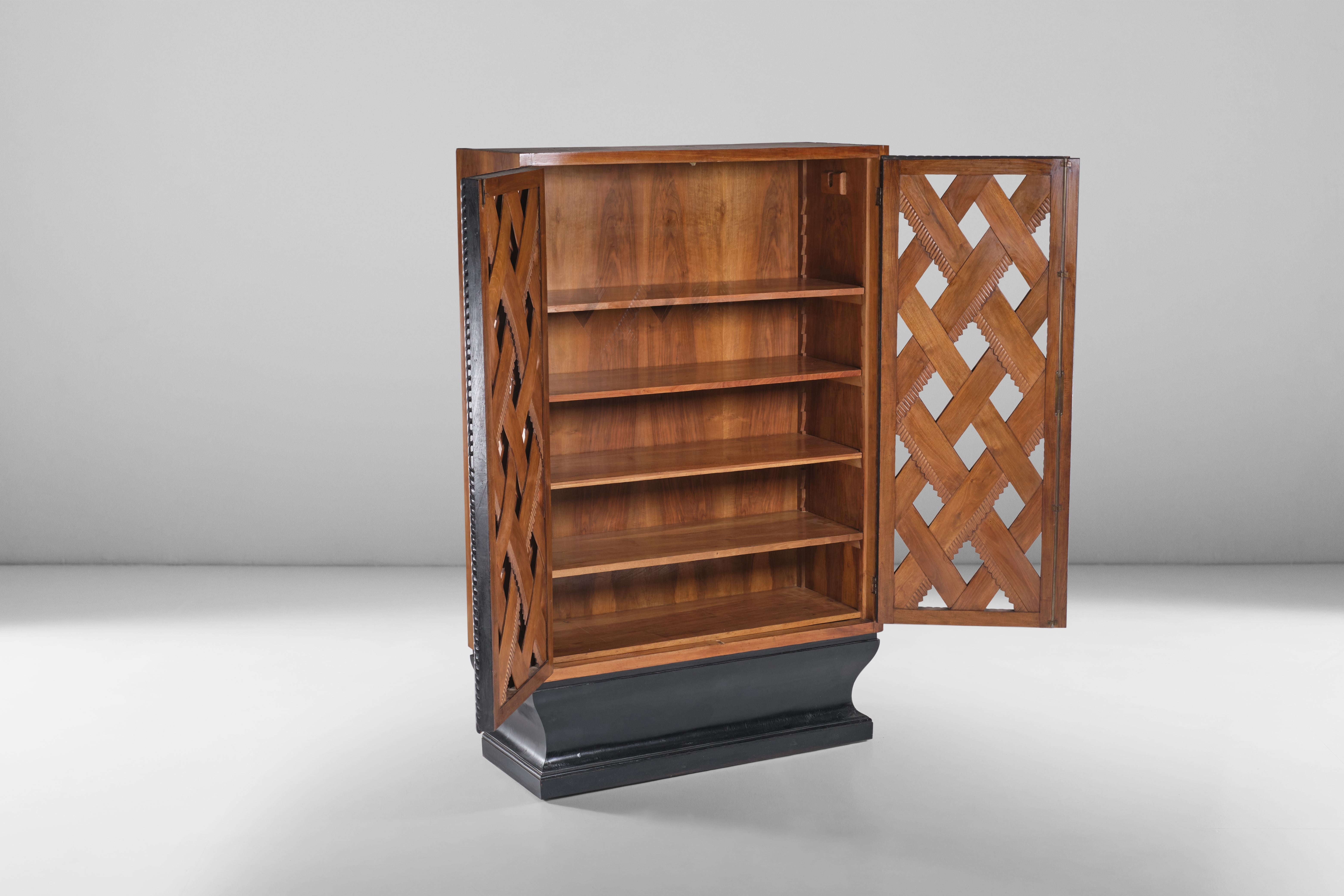 Ebonized Michele Marelli Wood Furniture, Italian Design 1930s For Sale