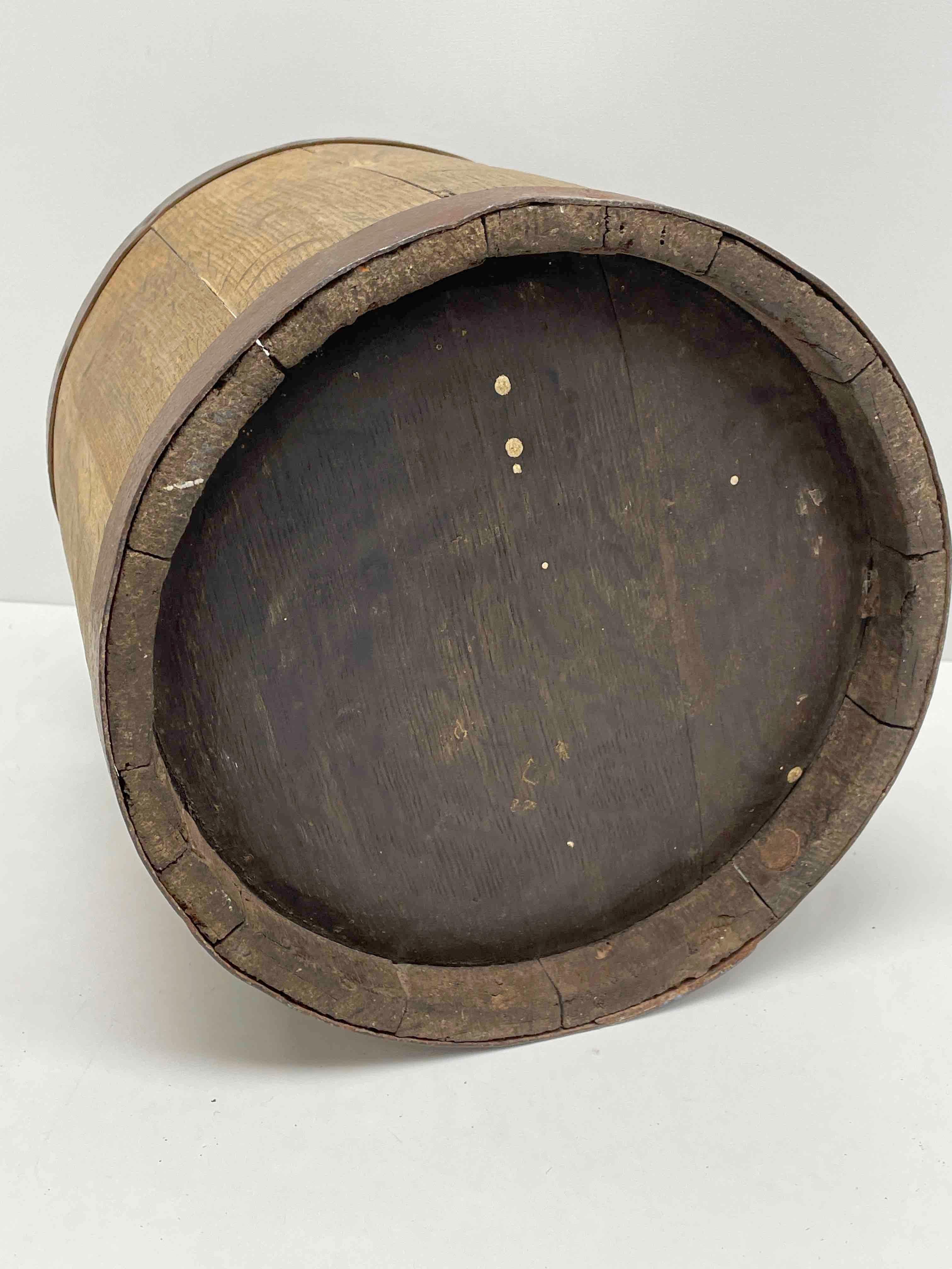 Wood Water Bucket with Wrought Iron Bands, Austria, 1890s 2