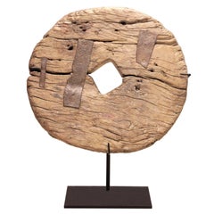 Wood Wheel on Stand