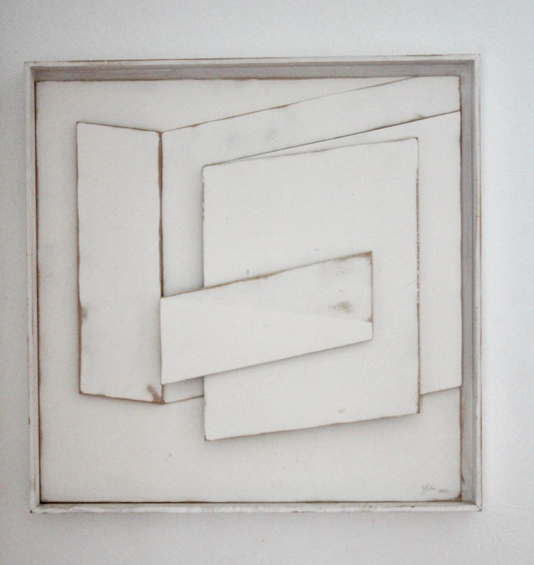 Wood white decorative sculpture 1