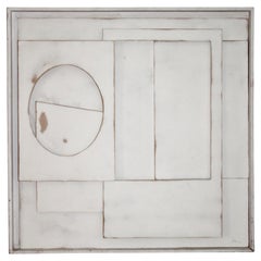 Scultura decorativa da parete in legno bianco