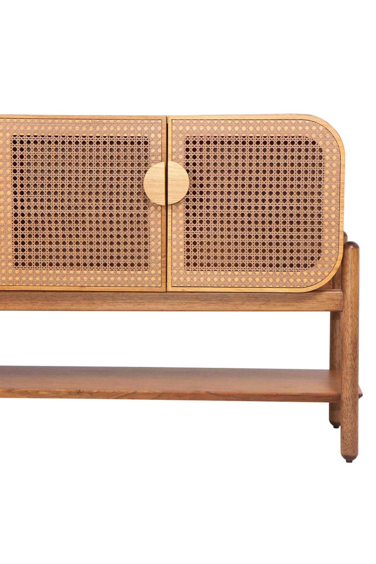 Wood with Caning Doors, Sideboard Twiggy For Sale at 1stDibs