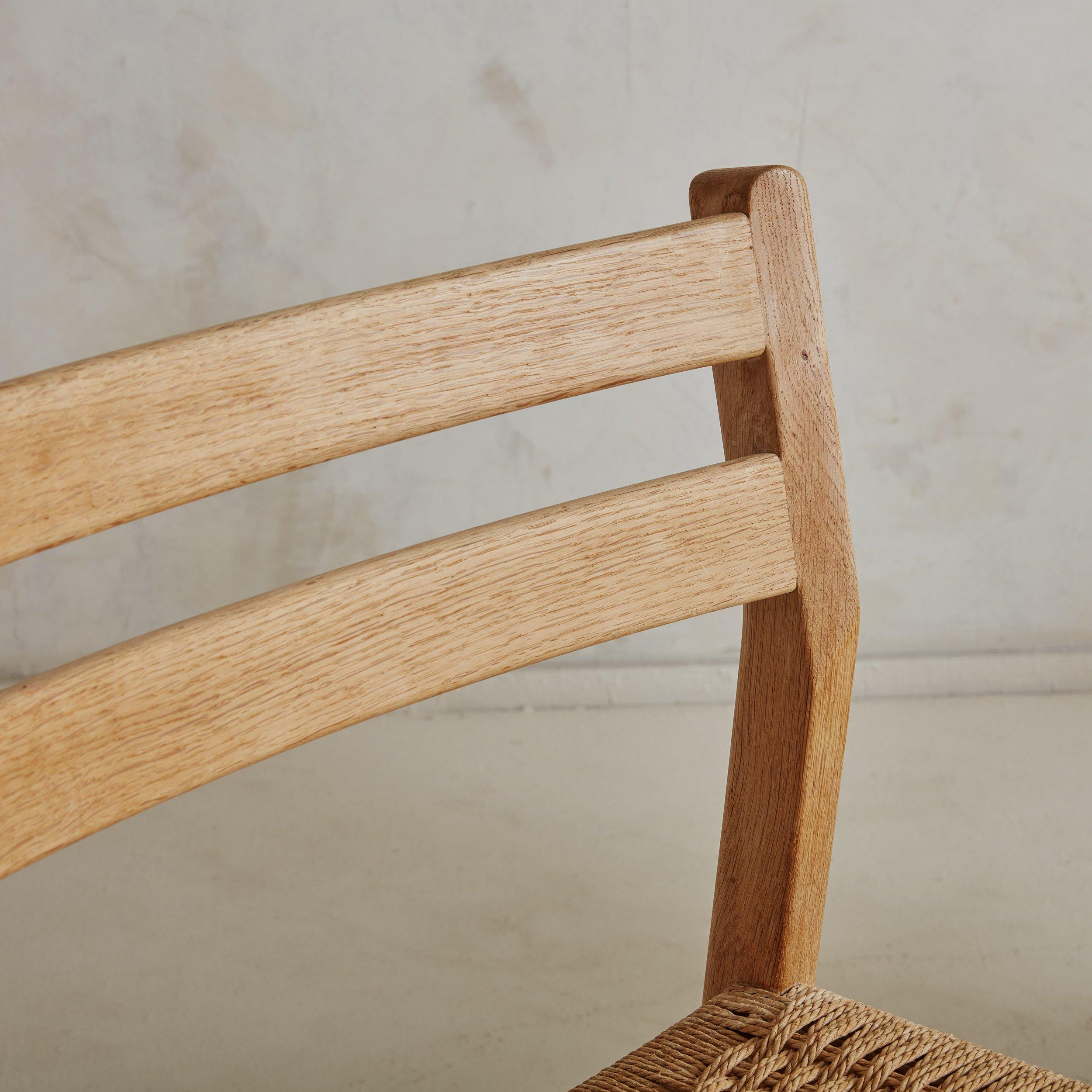 Sedia da pranzo in legno e corda di carta intrecciata di Kurt Østervig, Danimarca 1960s in vendita 6