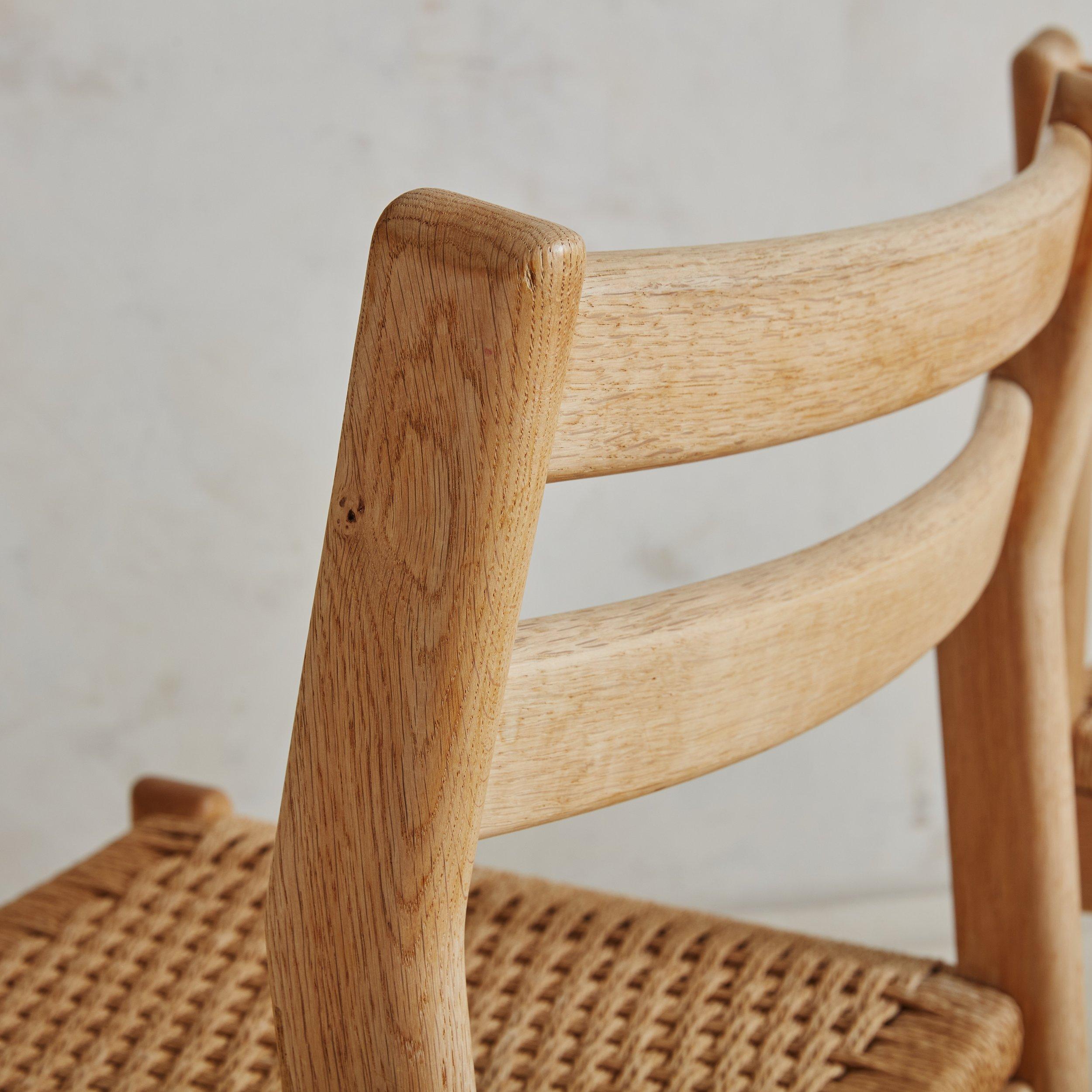 Sedia da pranzo in legno e corda di carta intrecciata di Kurt Østervig, Danimarca 1960s in vendita 7