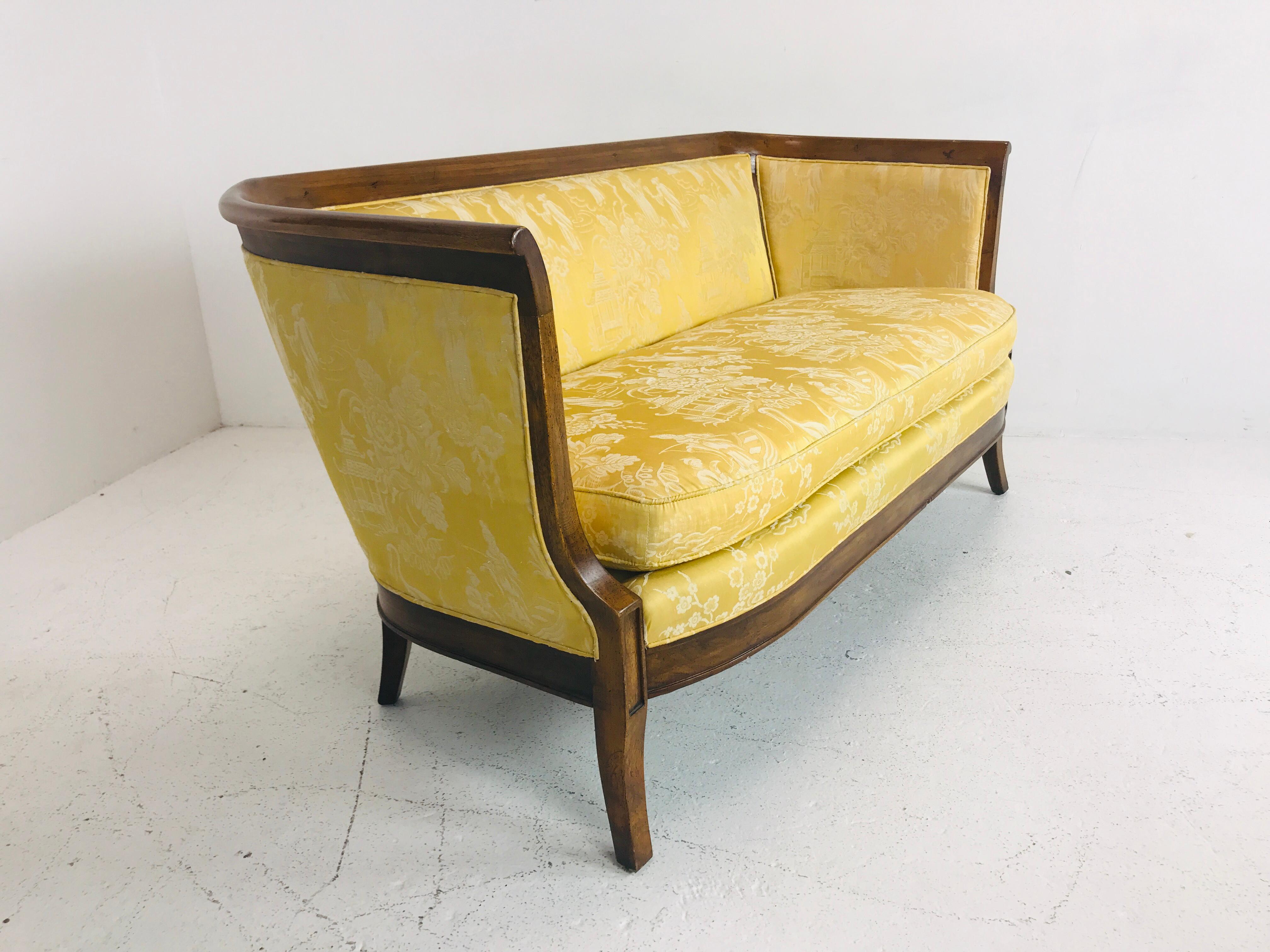 Holz umwickeltes Vintage Bernhardt-Sofa (20. Jahrhundert)