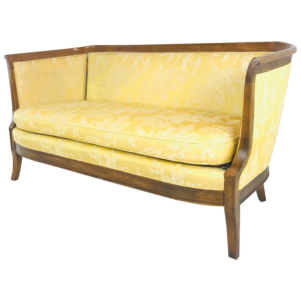 Holz umwickeltes Vintage Bernhardt-Sofa
