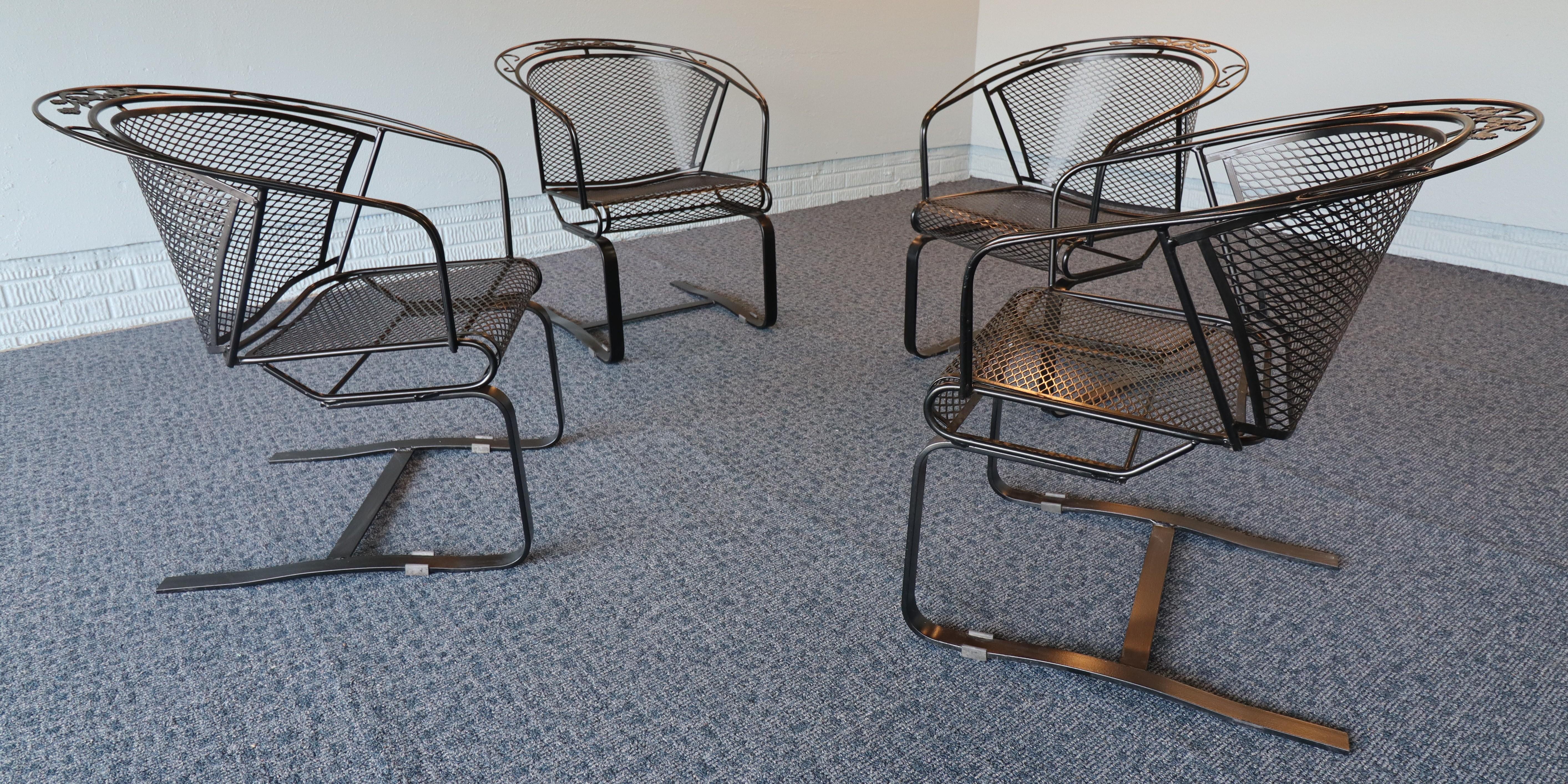 Mid-Century moderno Dondoli in ferro battuto Woodard Acorn e Oak Leaf in vendita