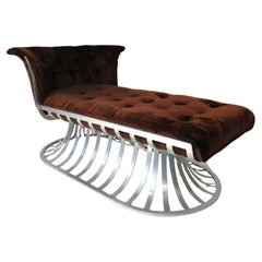 Woodard Aluminum Framed Chaise Lounge Chair by Herbert Saiger