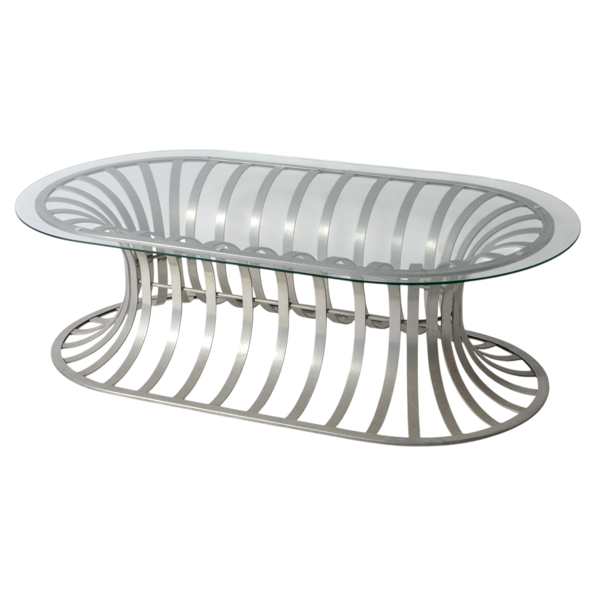 Woodard Aluminum Outdoor Coffee Table For Sale