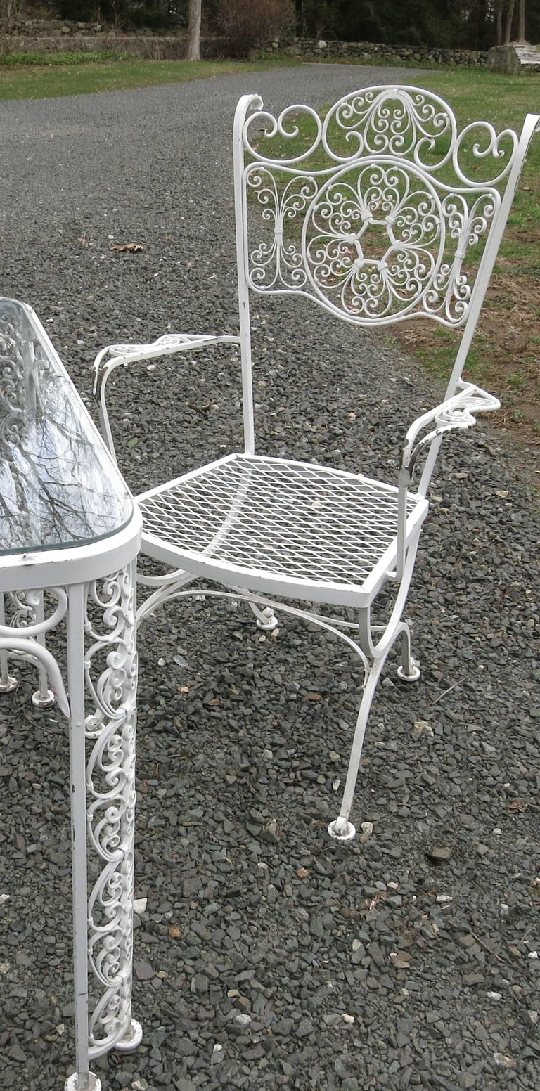Woodard Andalusian Dining Set Cast Iron Patio Set of Seven ...