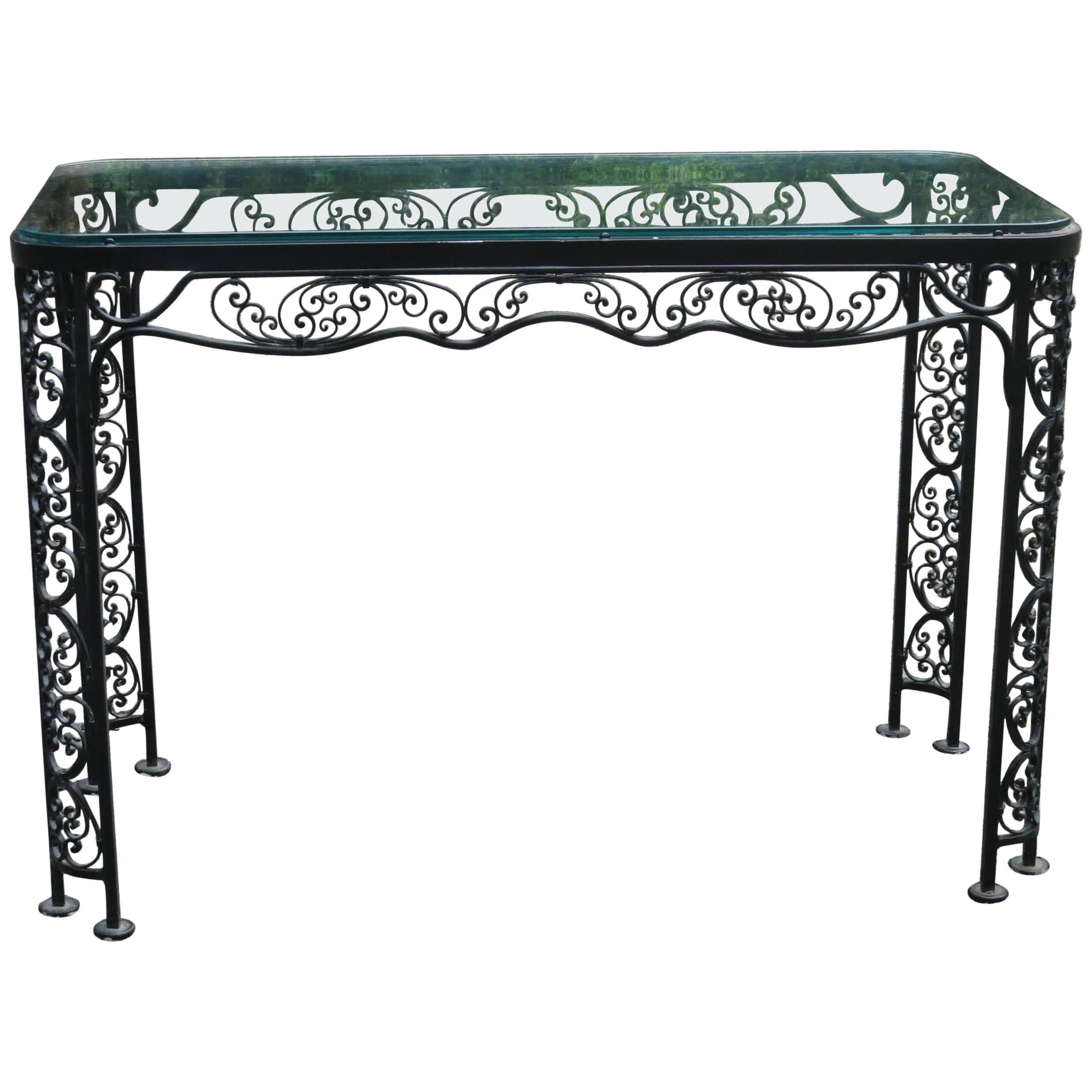 Woodard Andalusian Pattern Console, Server Vintage Patio Furniture For Sale