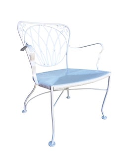 Woodard Art Nouveau Iron Patio/Outdoor Lounge Chair, Set of 4