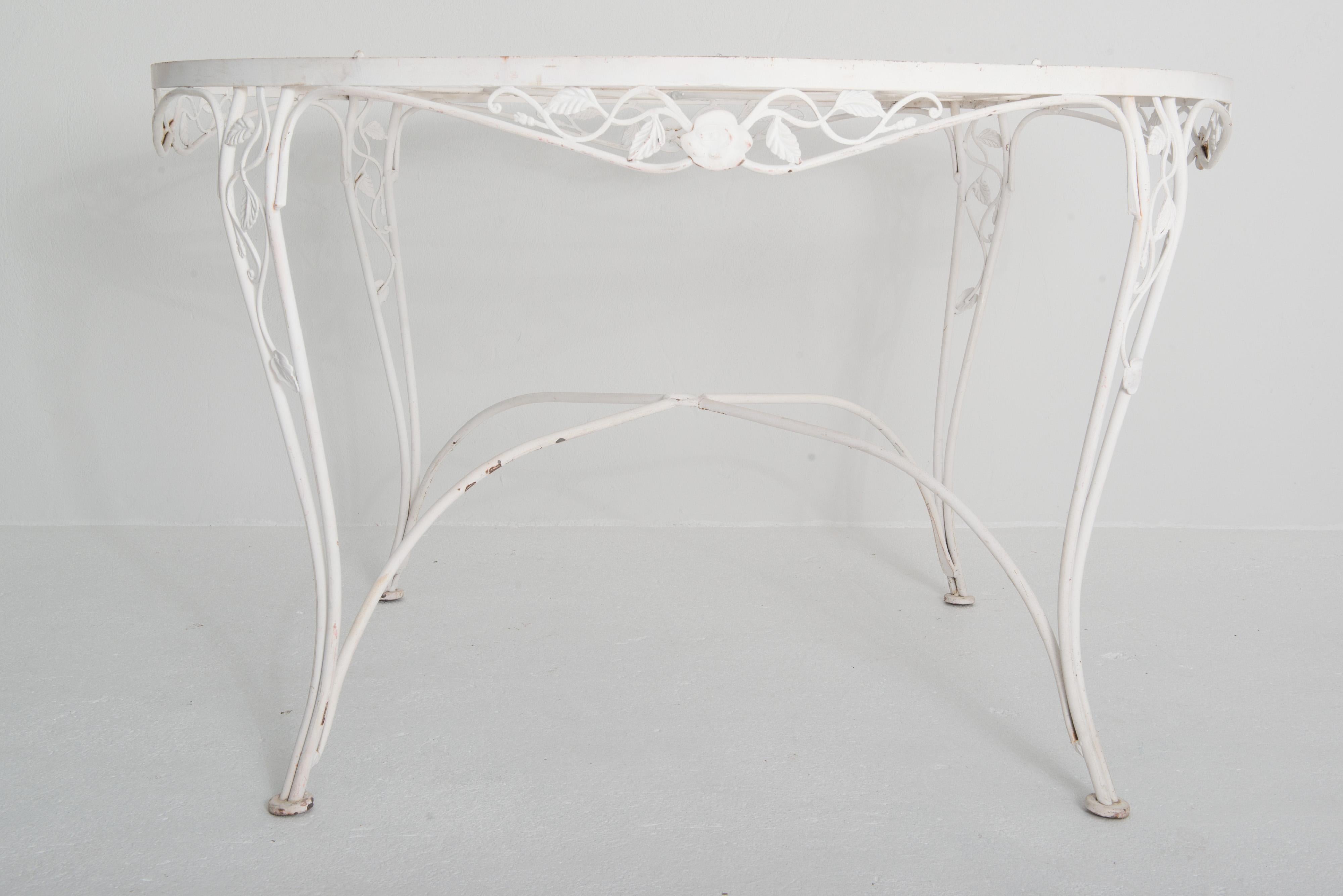 Schmiedeeiserner Esstisch Chantilly Rose von Woodard 3