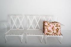 Woodard Chantilly Rose Wrought Iron Sectional Sofa