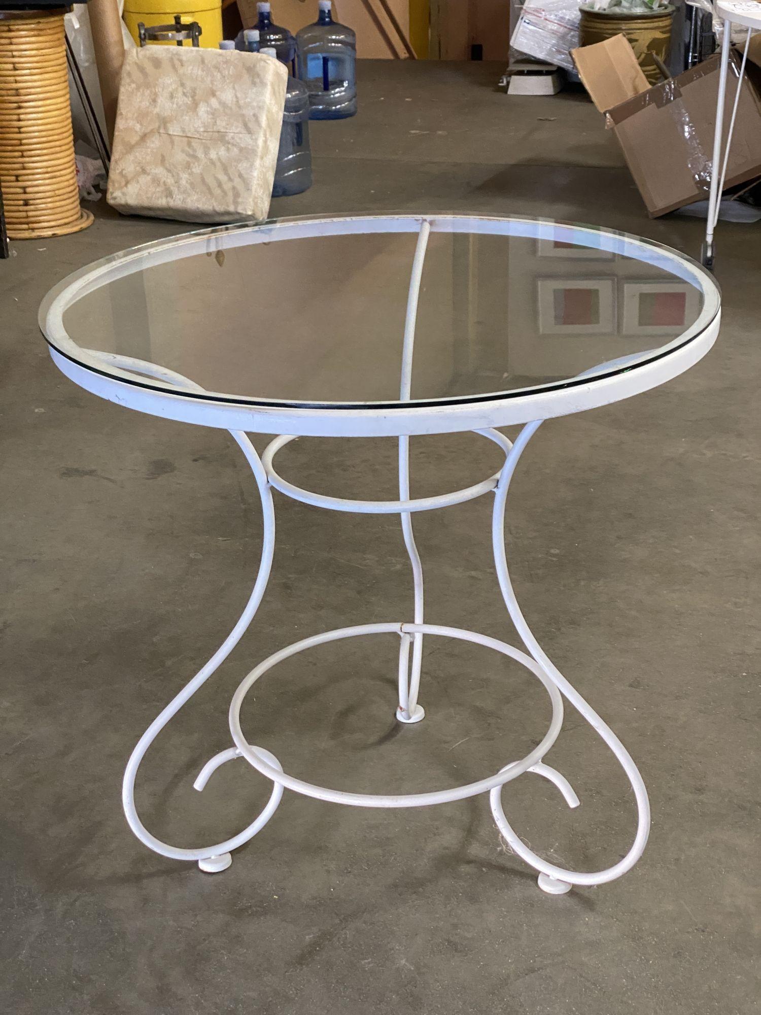 Woodard Iron Patio/Outdoor Table & Chairs Bistro Patio Set en vente 5