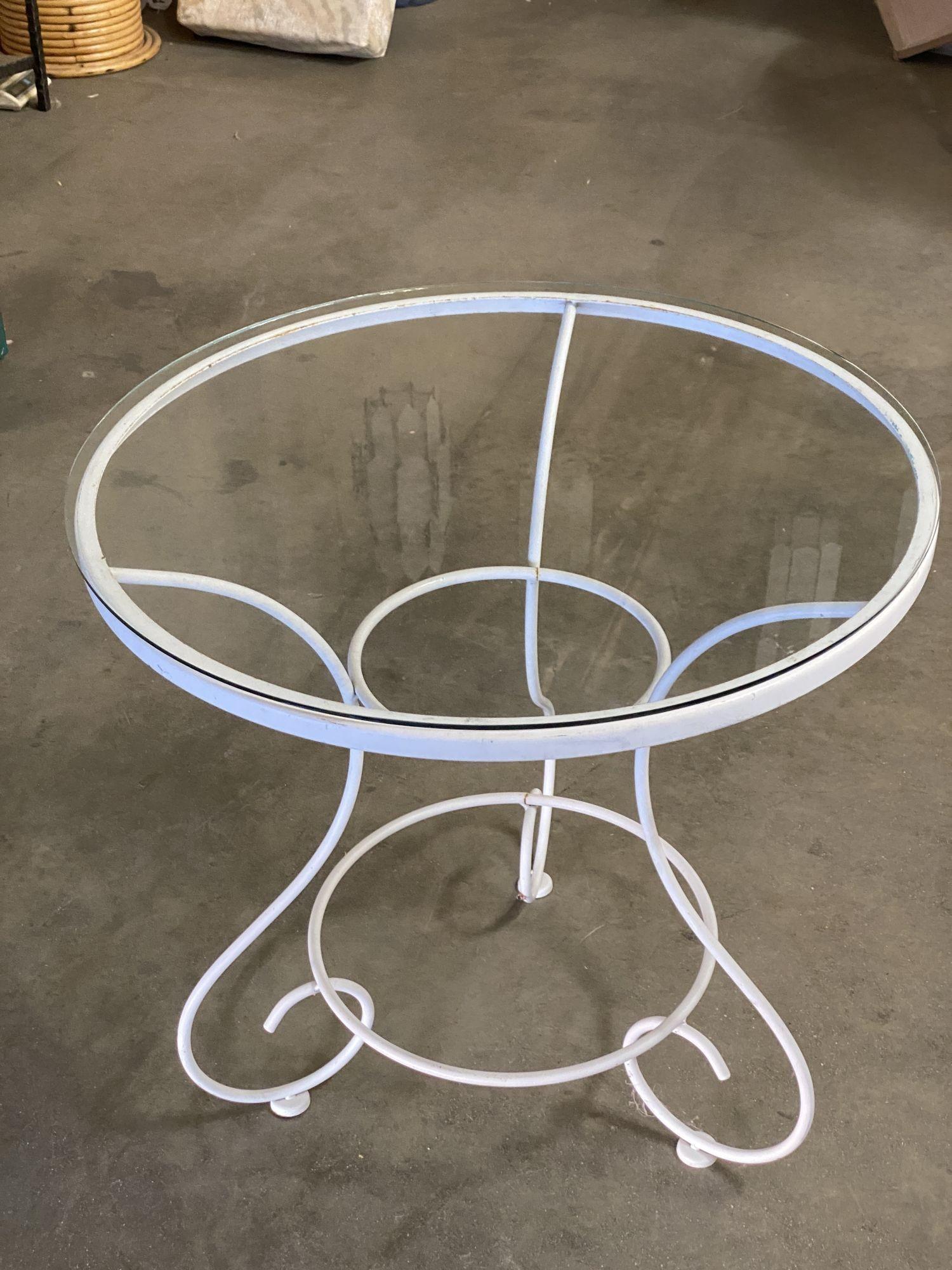 Woodard Iron Patio/Outdoor Table & Chairs Bistro Patio Set en vente 4
