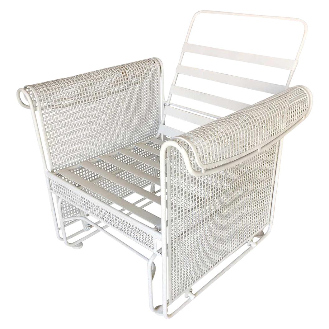 Woodard Mesh Outdoor/Patio Side Glider Rocking Lounge Chair