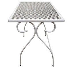 Woodard Mesh Steel Outdoor/Patio Nesting Side Tables - Set of 2, circa 1950
