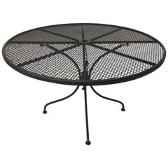 Woodard Metal Mesh Dining Table with Umbrella Hole