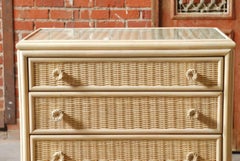 Woodard Midcentury Wicker and Rattan Chest