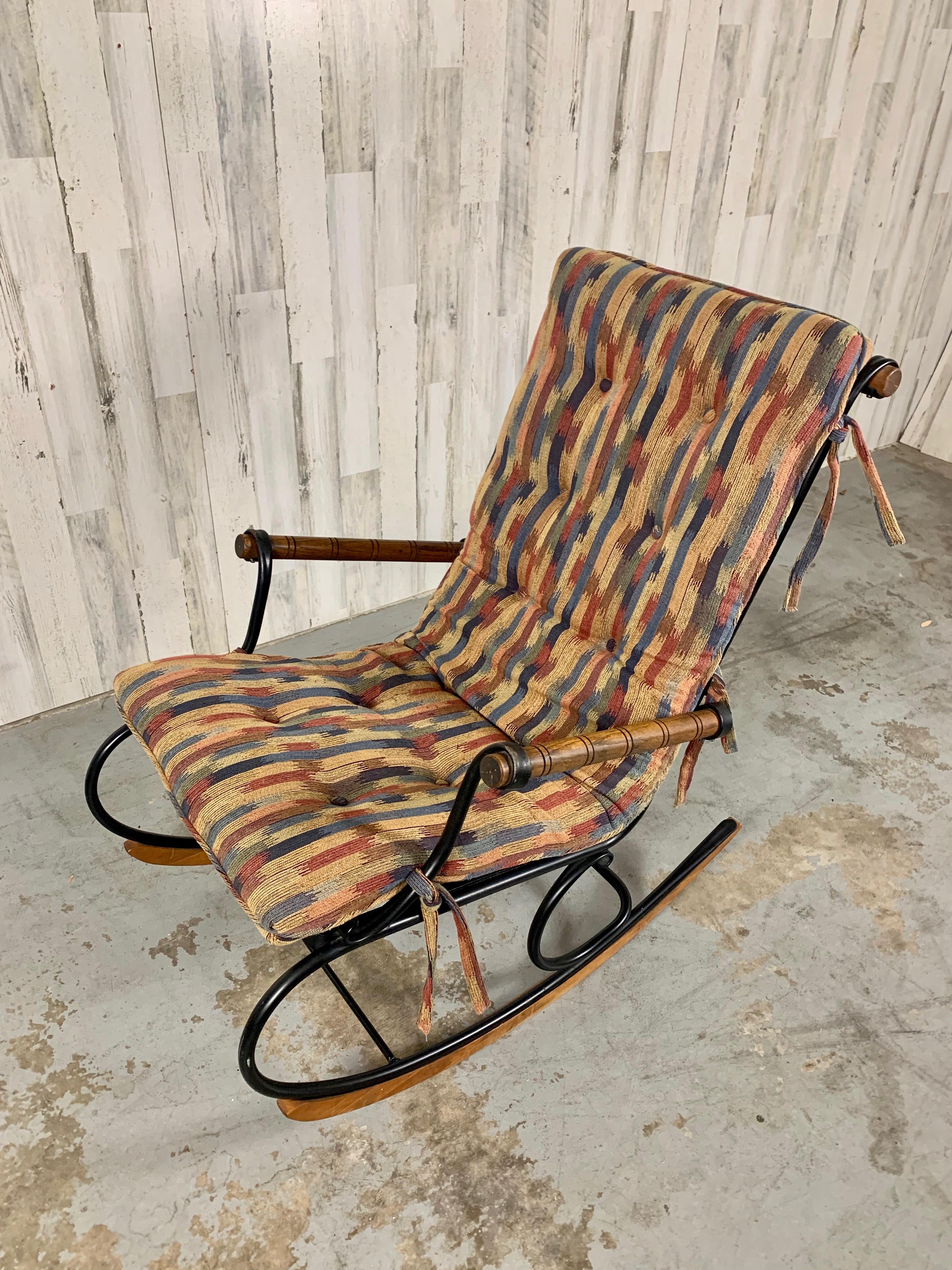 Steel Woodard Modernist Rocking Chair For Sale