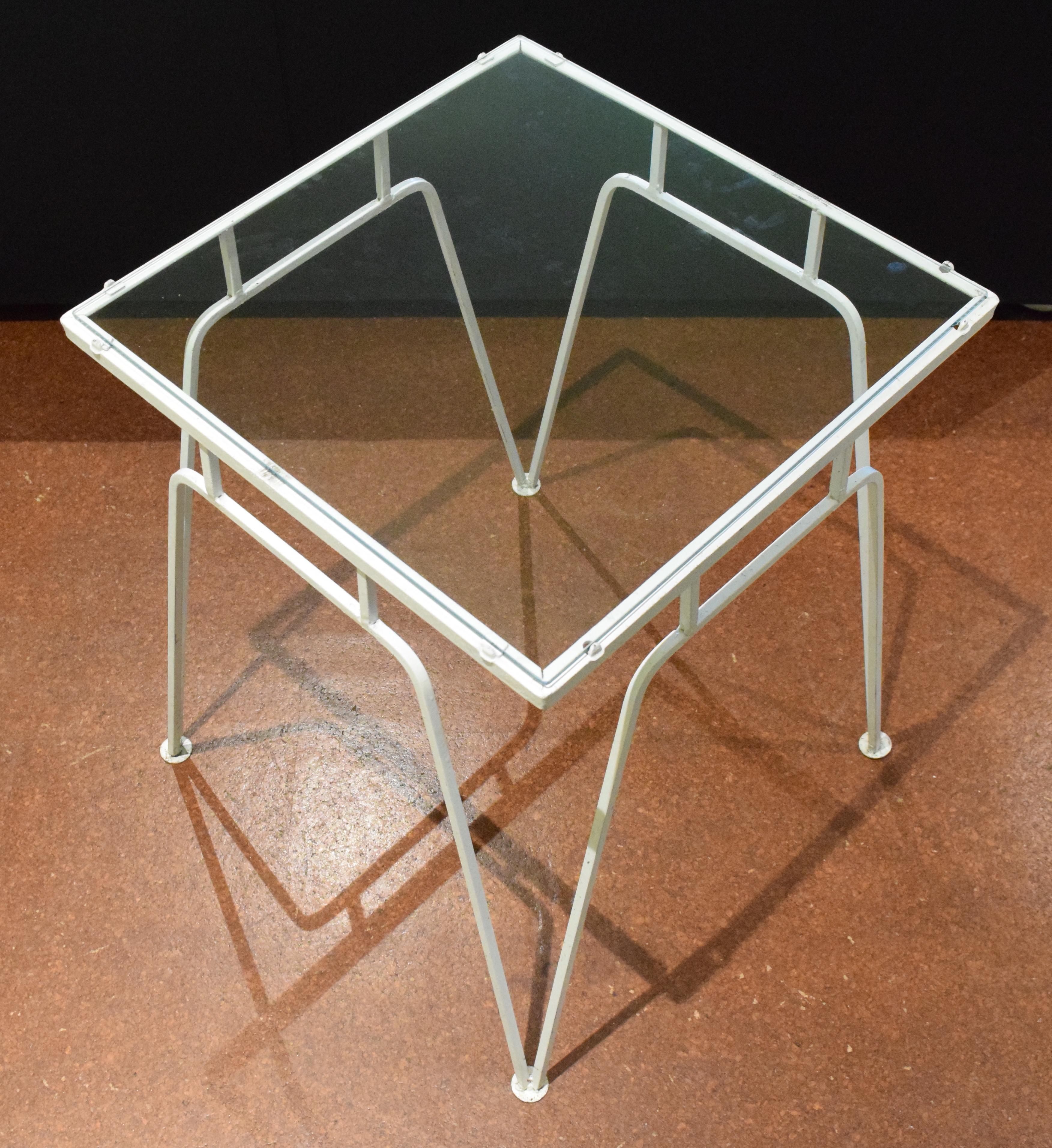 Wrought Iron Woodard Occasional Table For Sale