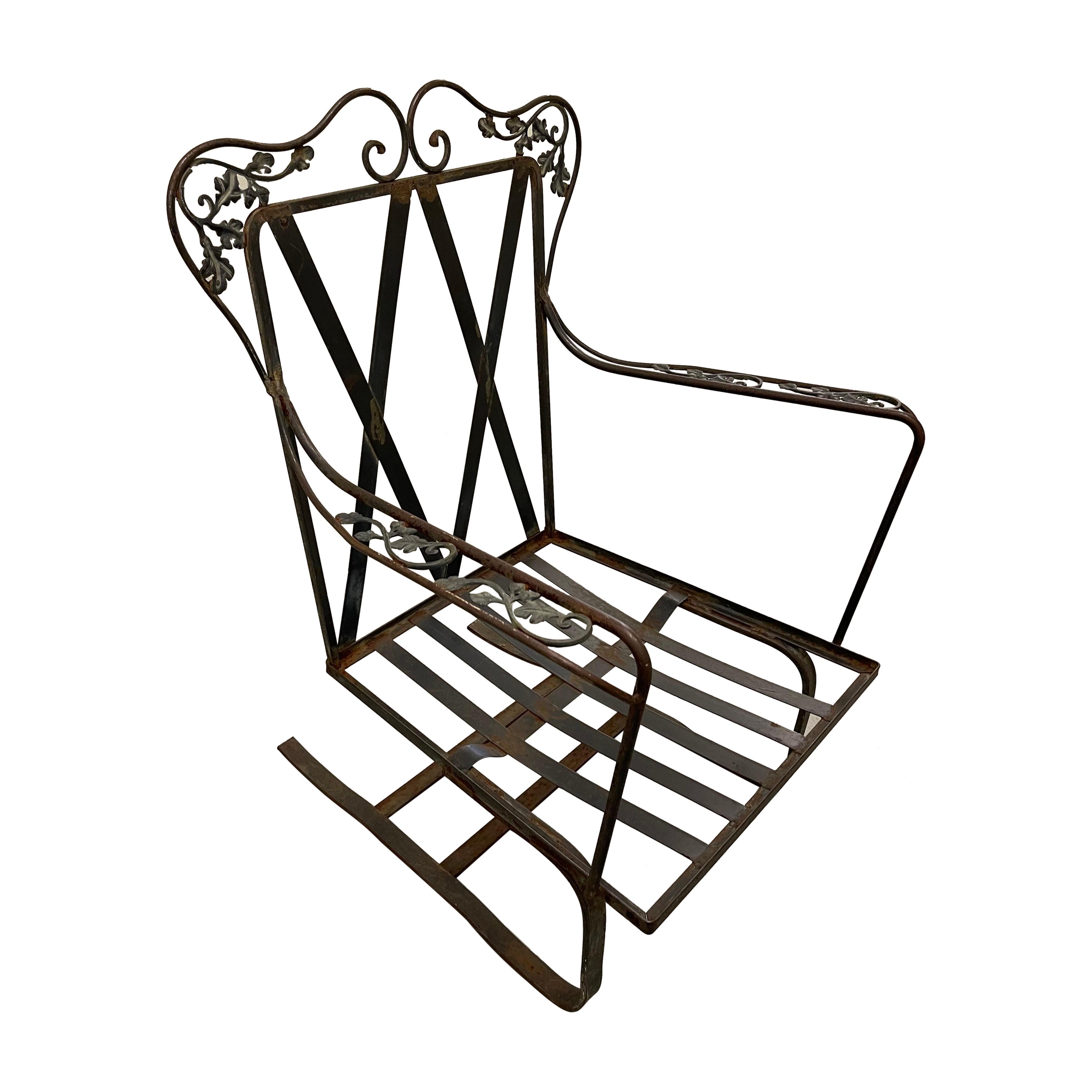 Woodard Orleans Silla Mecedora de Hierro Forjado Bounce