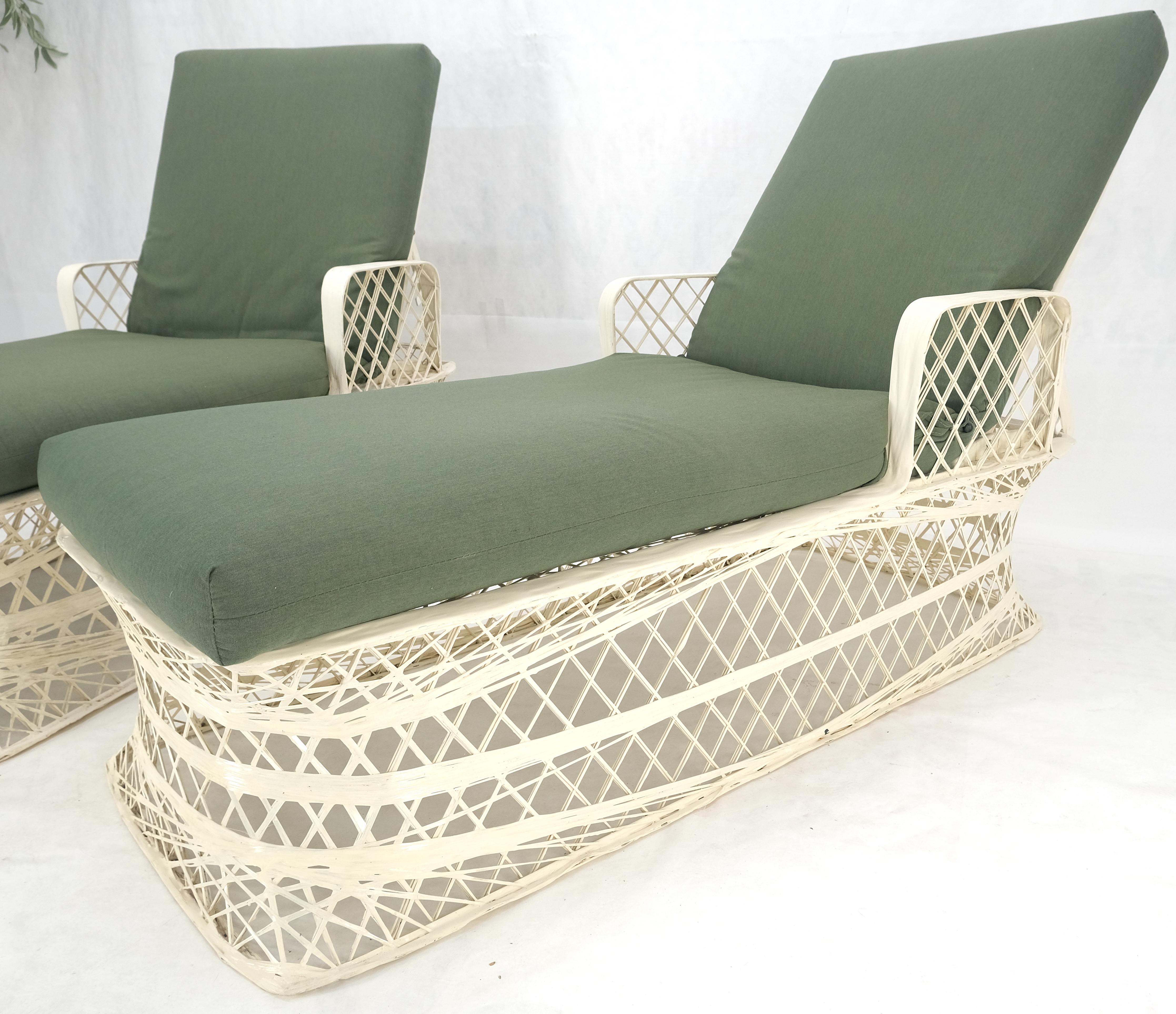 Woodard Coppia di sedie a sdraio da esterno in fibra di vetro filata del Mid Century Modern 4