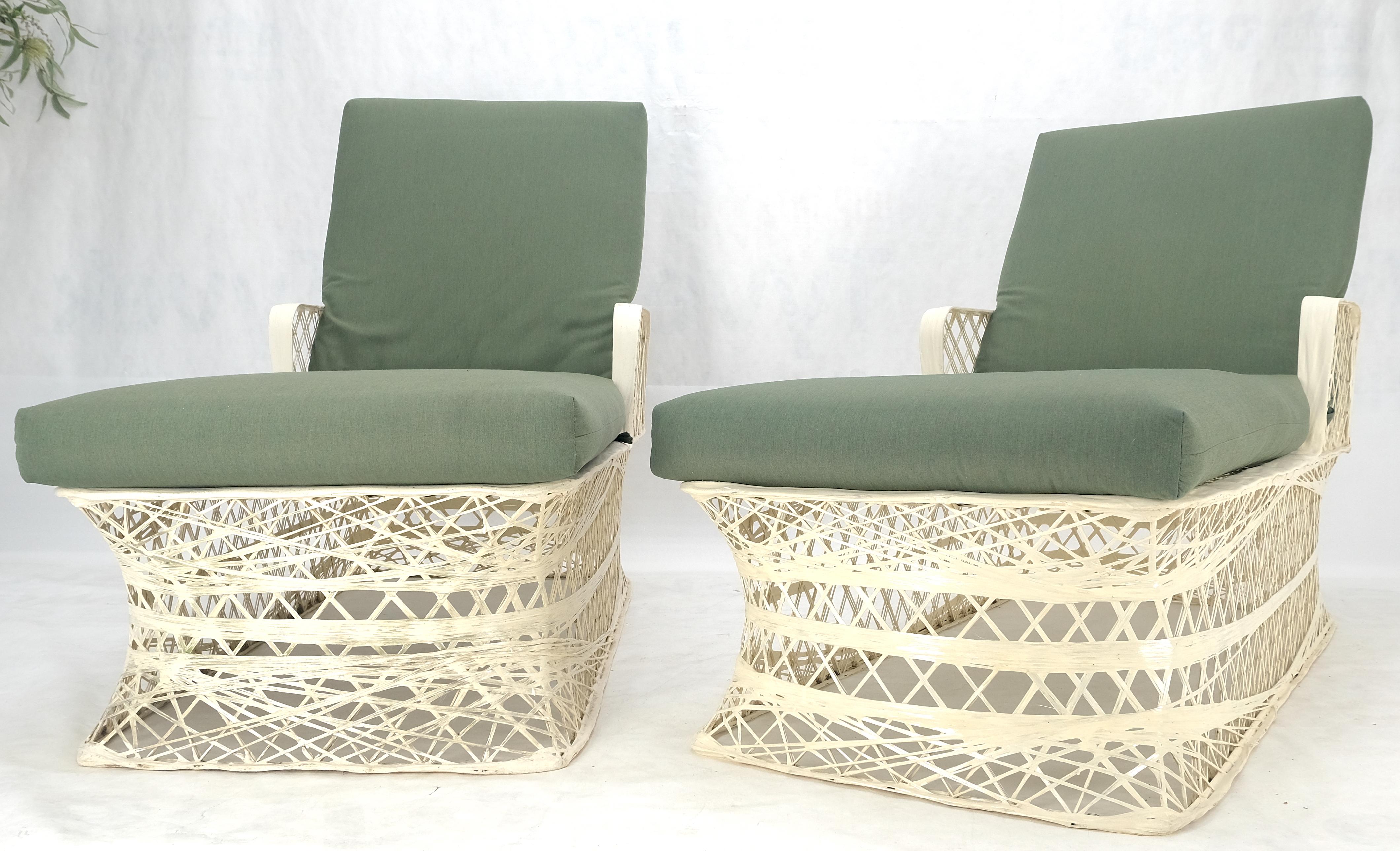 Woodard Coppia di sedie a sdraio da esterno in fibra di vetro filata del Mid Century Modern 5